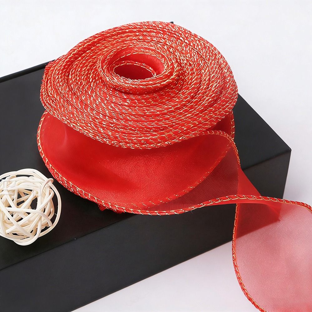 Ribbon Wired Satin - ริบบิ้นออร์แกนซ่ากว้าง 4 ซม. แบบมีโครง ยาว 10