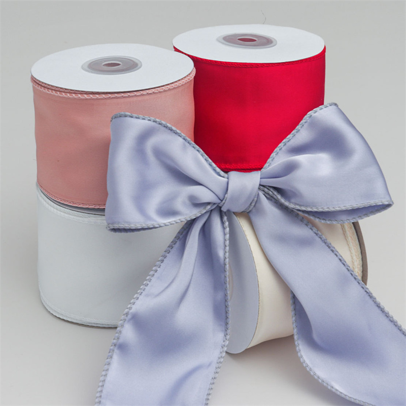 Ribbon Wired Satin - ริบบิ้นขอบลวดขนาด 63 มม. ยาว 20 หลา