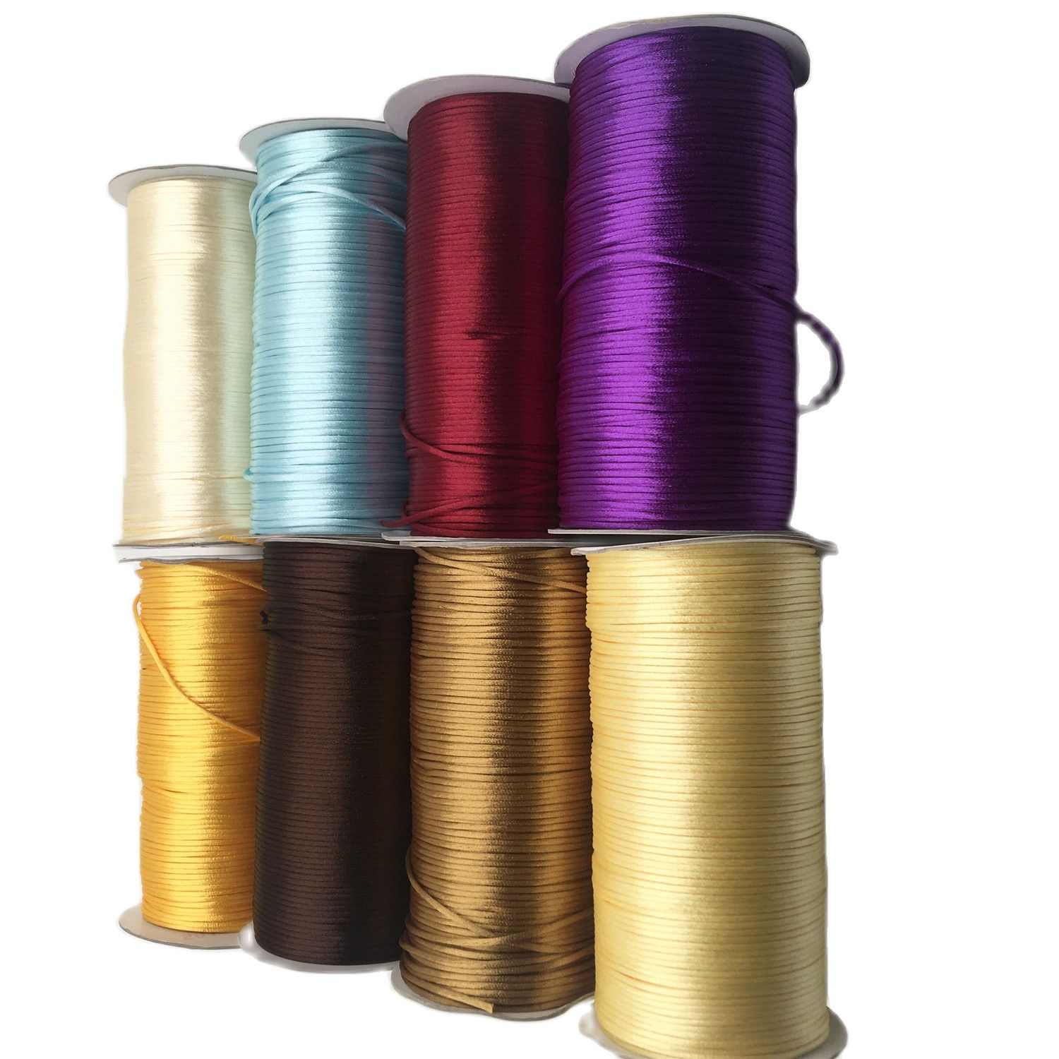 2Mm Braided Macrame ผ้าไหม Mac - Ribbon Wired Satin บทวิจารณ์และราคา