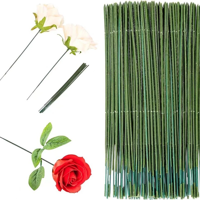 100 ชิ้นดอกไม้ Stem, ประดิษฐ์ด - Wire Stem Florist บทวิจารณ์และราคา