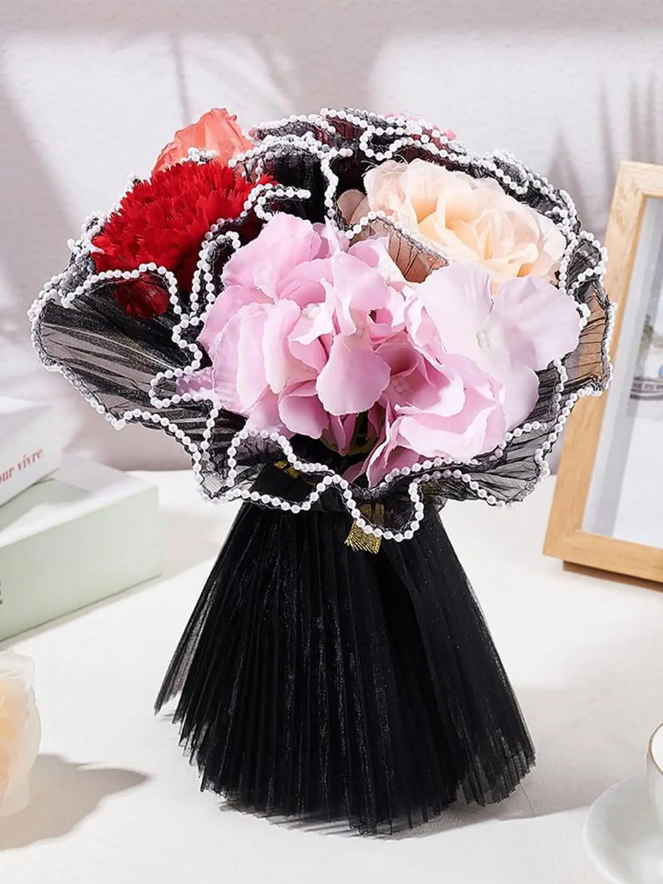 กระดาษตาข่ายห่อดอกไม้ขอบมุกเที - Ae Florist Supply บทวิจารณ์และราคา