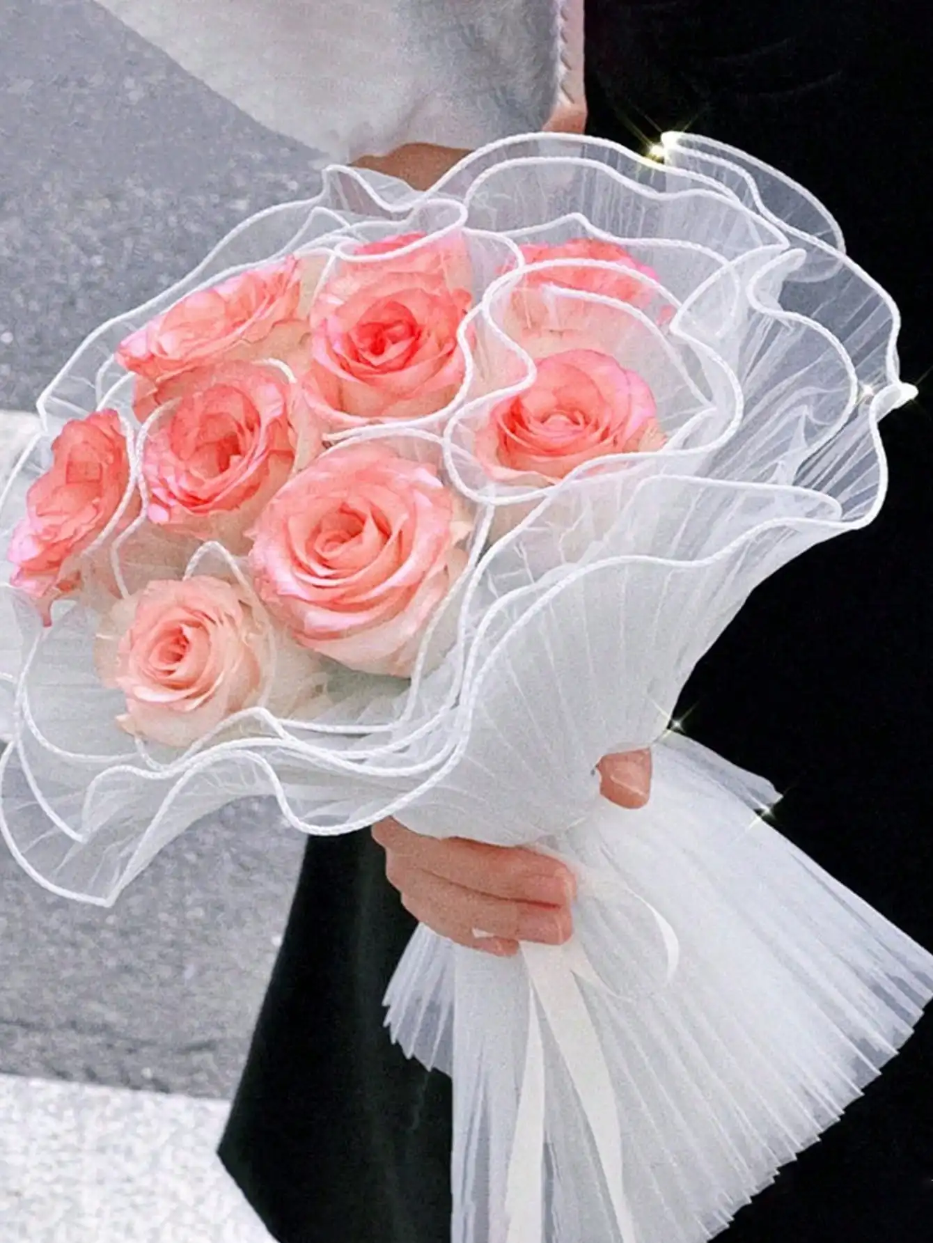 กระดาษตาข่ายห่อดอกไม้ขอบมุกเที - Ae Florist Supply บทวิจารณ์และราคา
