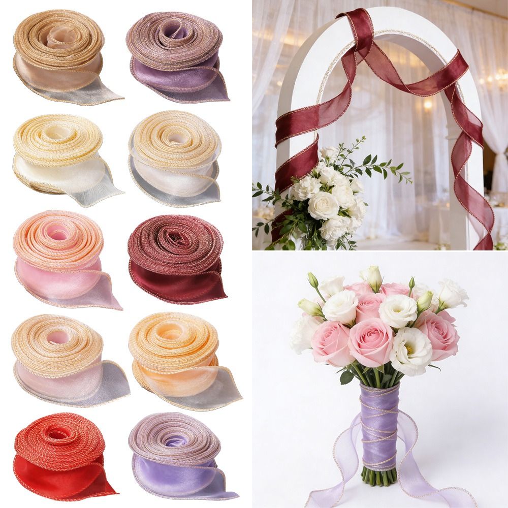 ริบบิ้นออร์แกนซ่ากว้าง 4 ซม. ด - Ribbon Wired Satin บทวิจารณ์และราคา