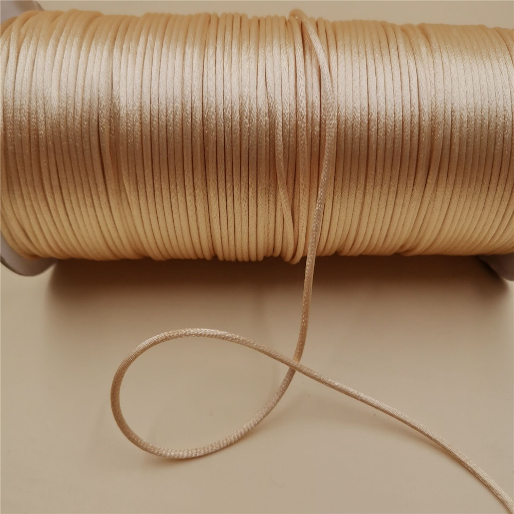 เชือกซาตินสีกากีขนาด 2 มม. สำห - Ribbon Wired Satin บทวิจารณ์และราคา
