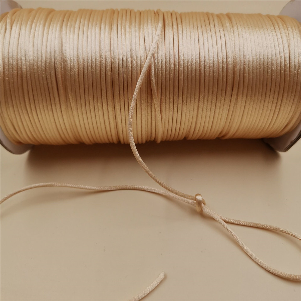 เชือกซาตินสีกากีขนาด 2 มม. สำห - Ribbon Wired Satin บทวิจารณ์และราคา