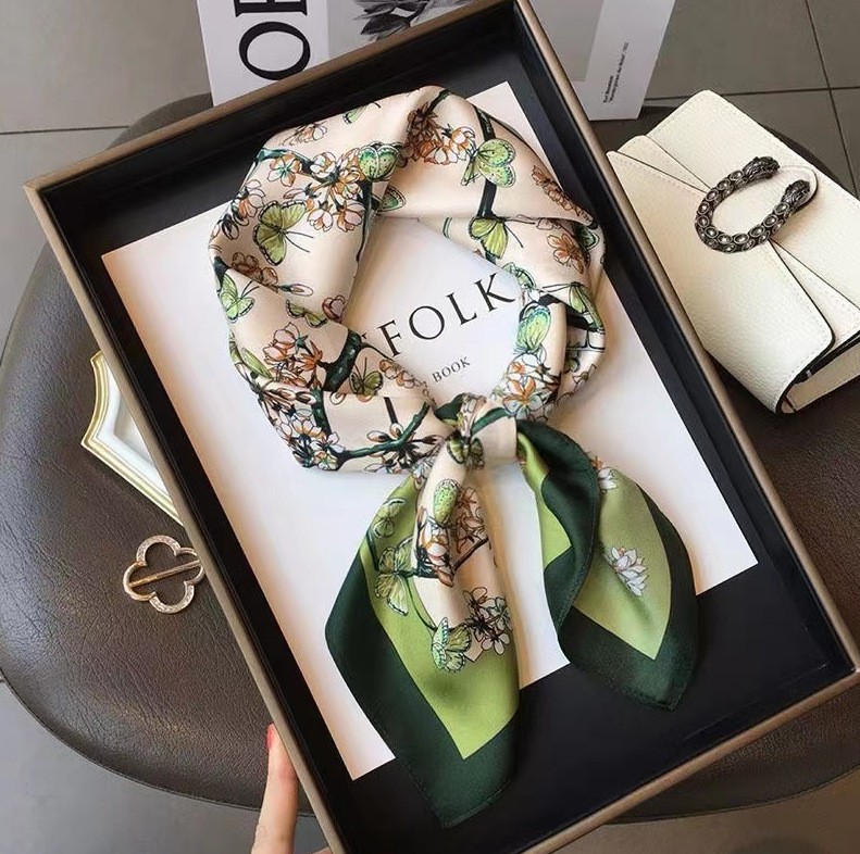 แฟชั่นหรูหราพิมพ์ 70*70 ซม.ผ้า - Ribbon Wired Satin บทวิจารณ์และราคา