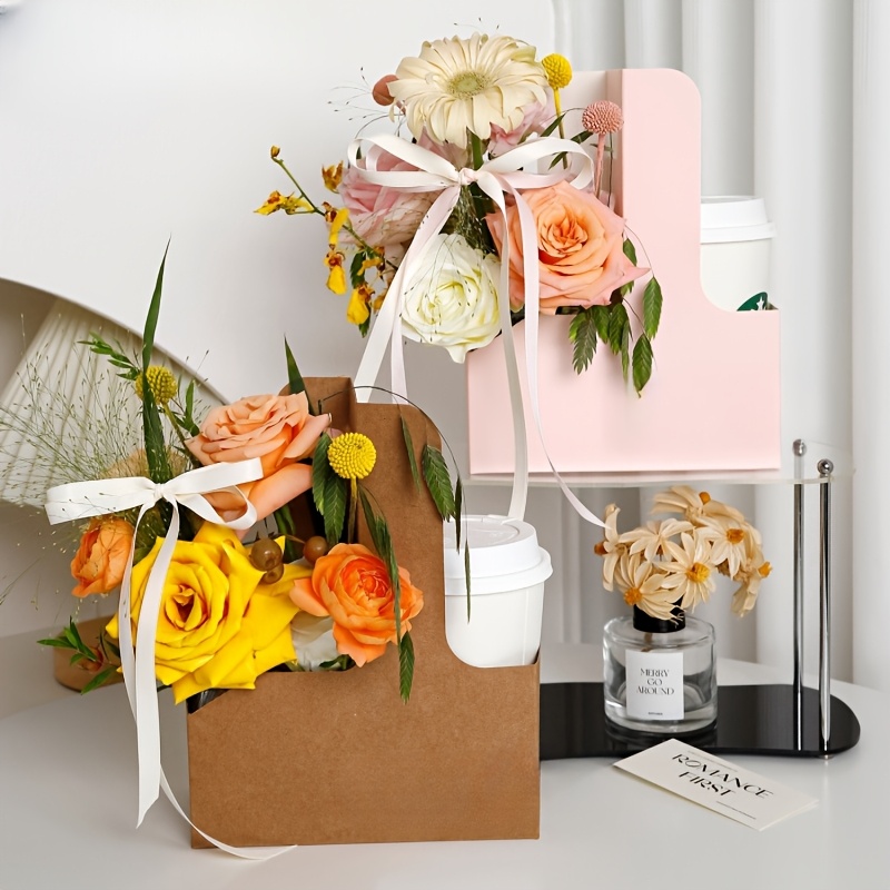 ถุงของขวัญดอกไม้สีชมพู 12 ชิ้น - Flower Wrap Kraft บทวิจารณ์และราคา