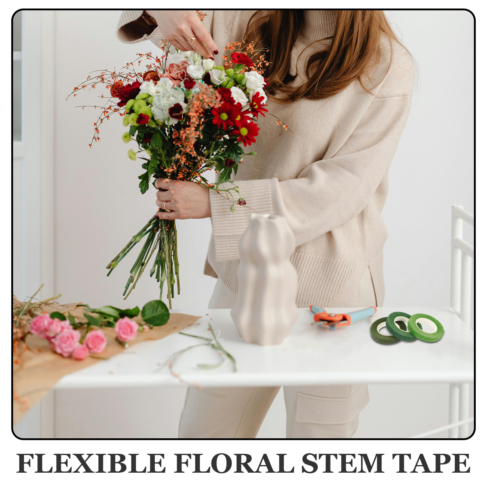 ชุดเทปและลวดสำหรับจัดดอกไม้ 1  - Wire Stem Florist บทวิจารณ์และราคา